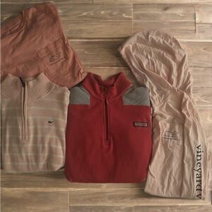 VINEYARD VINES HAUL (1 hoodie, 2 quarter zips, and 1 Tee) RETAIL = $369!!.